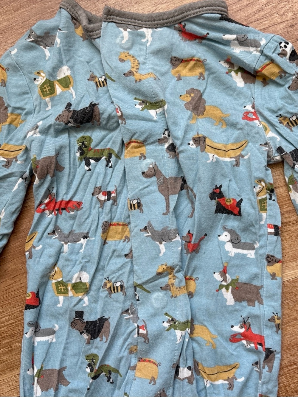 Magnetic Me Dog Print 12-18 Months Modal Footie Pajamas